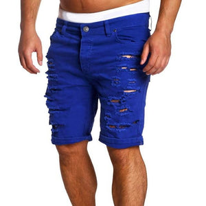 Men's Denim Ripped Shorts