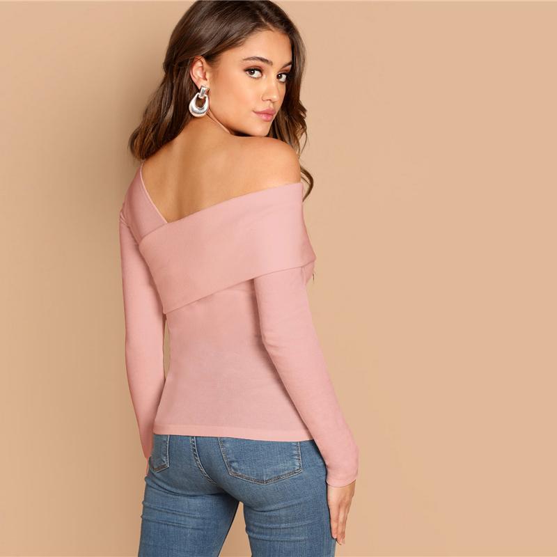 Women's Asymmetrical Solid Long Sleeve