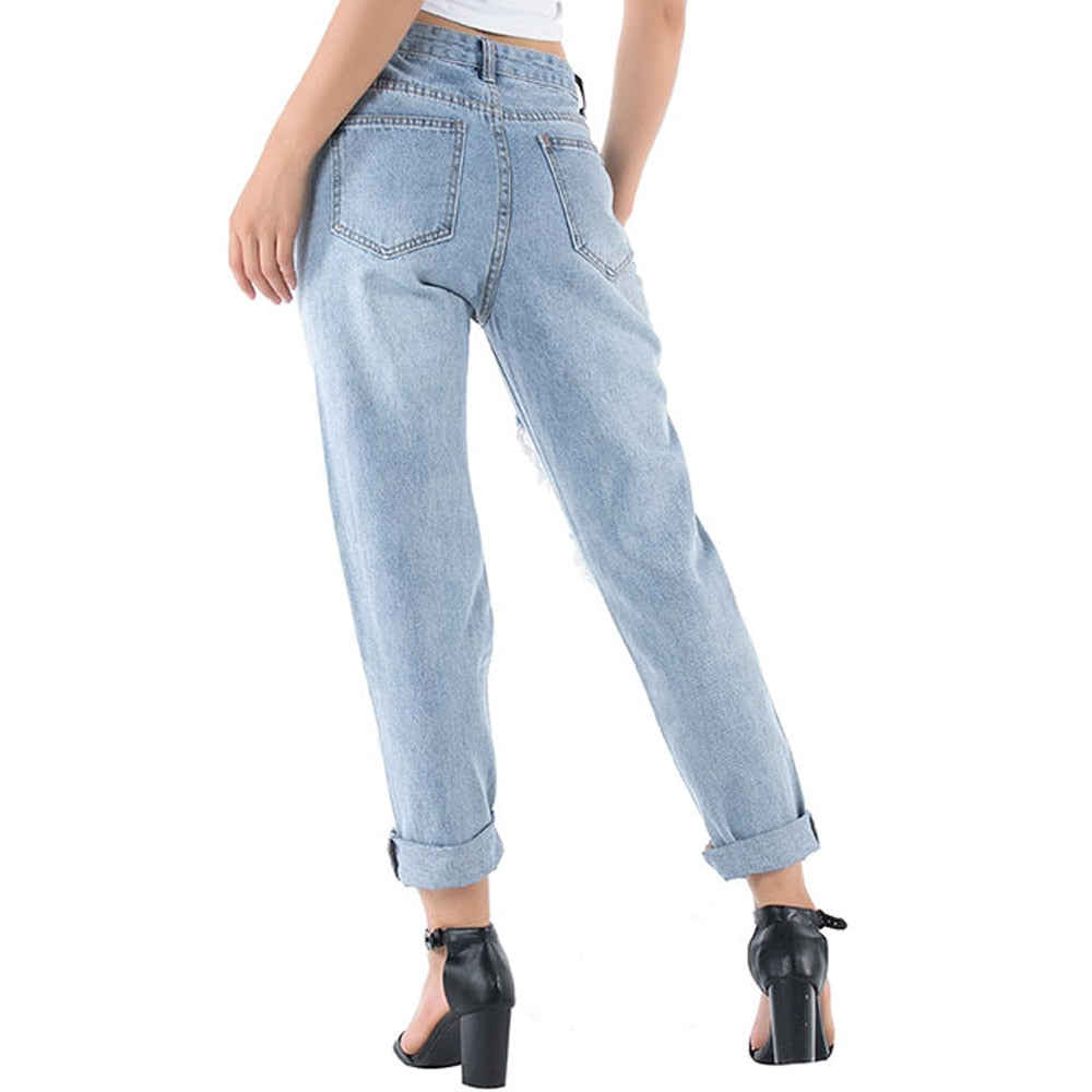 Women's Distressed Rip Jeans