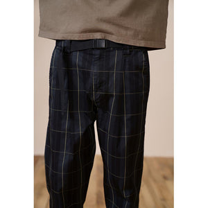 Men's Vintage Loose Dark Plaid Pants