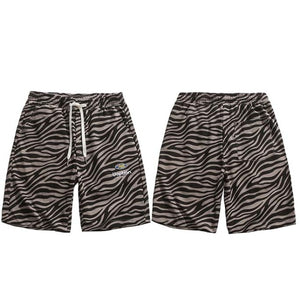 Men's Zebra Print Drawstring Shorts