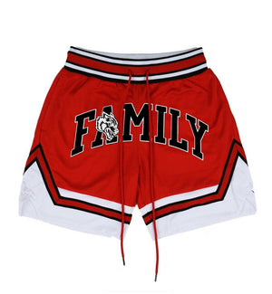 Men's 'FAMILY' Print Mesh Shorts