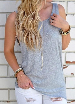 Women's Sleeveless Backless Knotted Tank Top