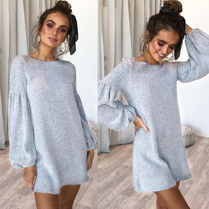 Womens Knitted Long Sweater Dress