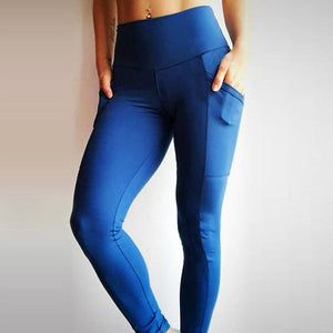 Women's Solid Colored Leggings with Pockets